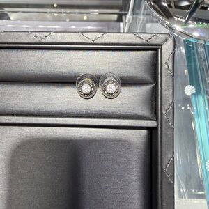 925 Sterling Silver Diamond Halo Stud Earrings | Classic Round